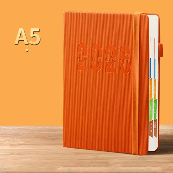 Планировщик 2026 Ежемесячный Еженедельный Ежедневный Ежедневник 2026 Блокнот для списка дел с ежемесячными вкладками, внутренним карманом, эластичной застежкой