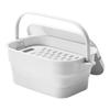 ISETO Foldable Soaking and Washing Bucket, White, 7L, 36.6cm W X 24.6cm D X 6.7-16cm H, Made In Japan, Bleach Compatible, Heat Resistant (100C), Incl