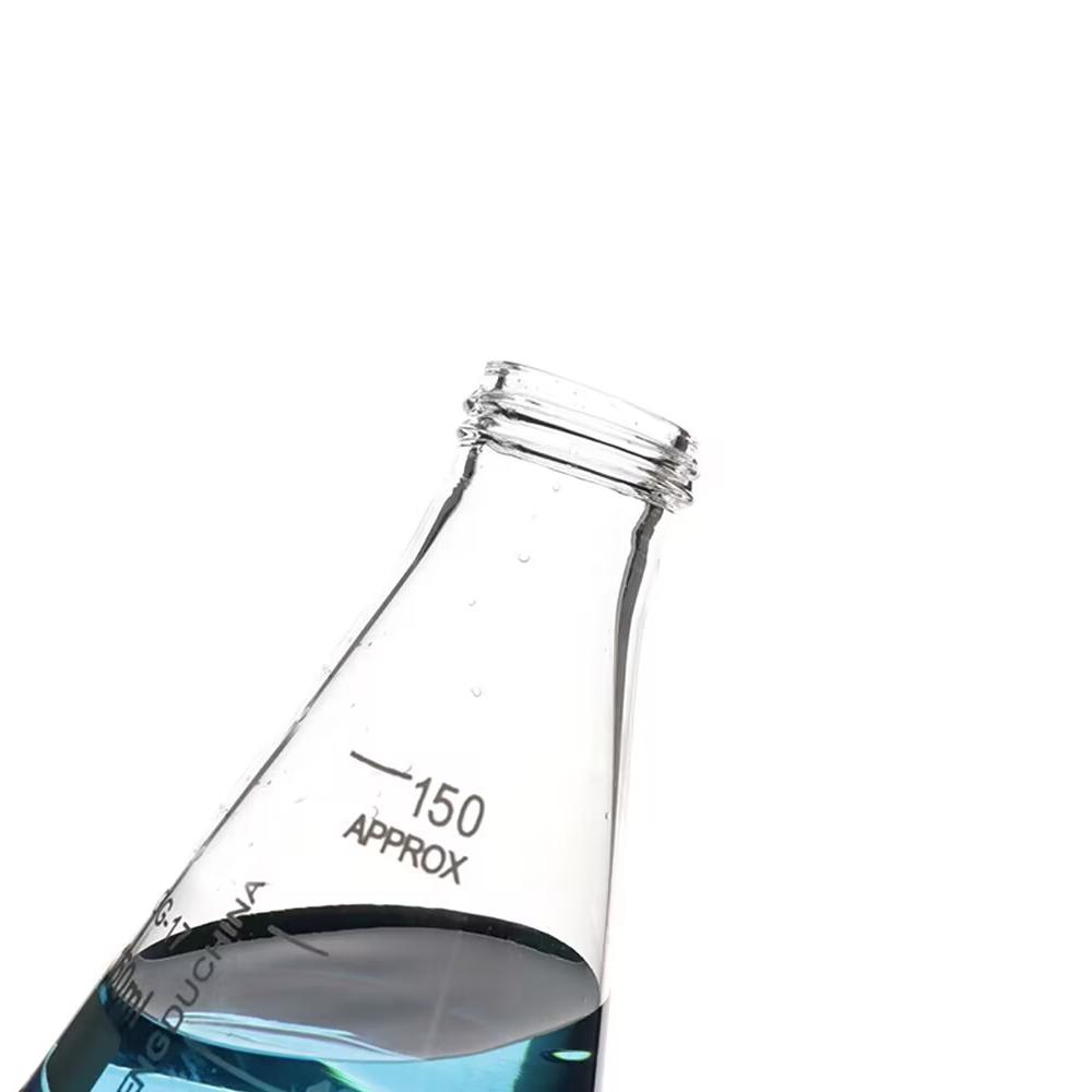 Стеклянная коническая колба Эрленмейера с узким горлом и винтовой крышкой объемом 50-250 мл, лабораторная стеклянная посуда