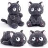Lovely Big Eyes Black Cat Peluche Toys Fluffy Soft Animal Cat Plush Doll Stuffed Pillow Cushion Nice Gift for Children Girls