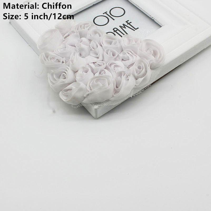 20 шт. Большие шифоновые розы в форме сердца, нашивки для DIY, одежда для маленьких девочек, платье, ромпер, рубашки, швейные украшения, материалы для бантов для волос