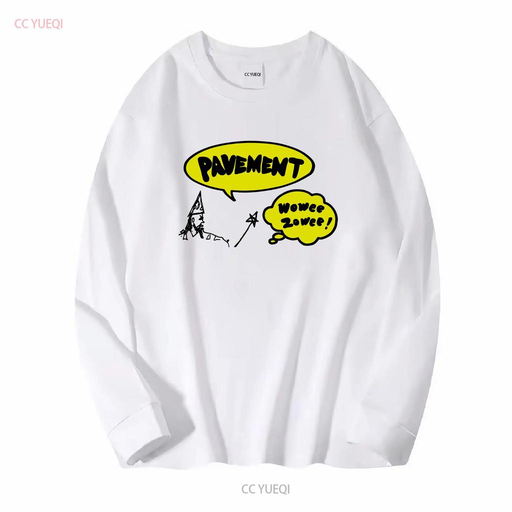 Т-shirt Pavement Wowee Zowee с длинным или коротким рукавом винтажная стирка дизайнерская одежда с принтом эластичная стильная повседневная для мужчин