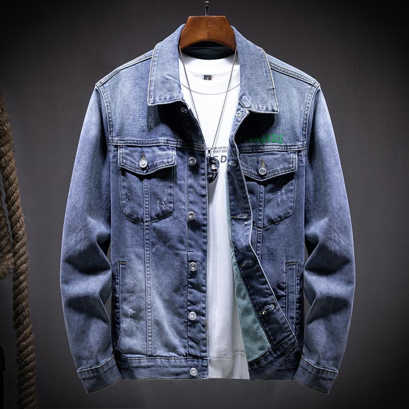 Мужское пальто на весну и осень, корейская версия джинсовой одежды, повседневная осенняя куртка