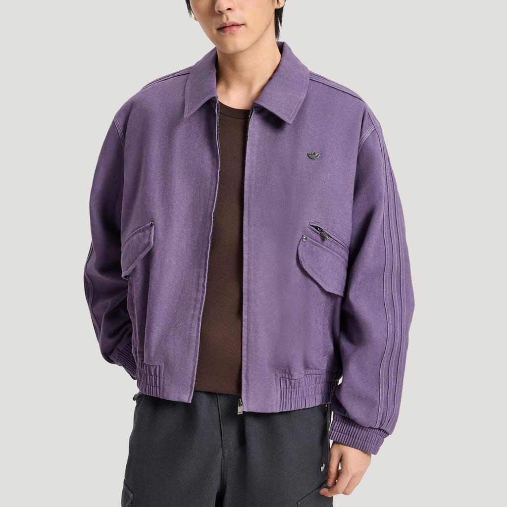 adidas Оригиналы FW25 Плетеная куртка в полоску с длинным рукавом Мужская куртка KR5052