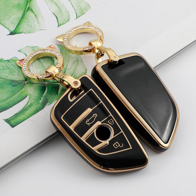 TPU Car Remote Key Case Cover Shell Holder Fob Keychain For BMW X1 X3 X5 X6 X7 1 3 5 6 7 Series G20 G30 G11 F15 F16 G01 G02 F48