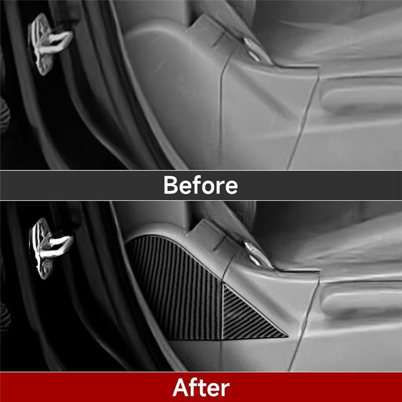 Carbon Fiber Seat Adjustment Cover Decals Accessories For Dodge Durango 2014- Car Seat Side Panel Cover Trim