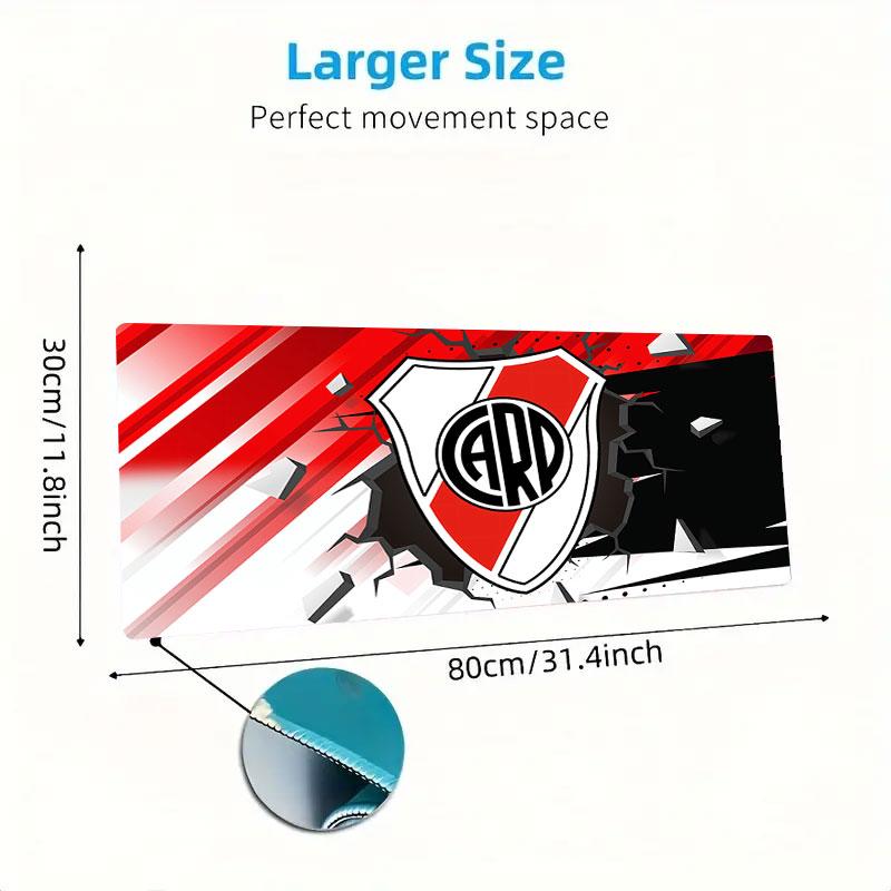 River Plate Mouse Pad, Large Gaming Desk Mat, Non-slip XXL Mousepad for Laptop & Tablet, Mini PC Playmat with Stitched Edges