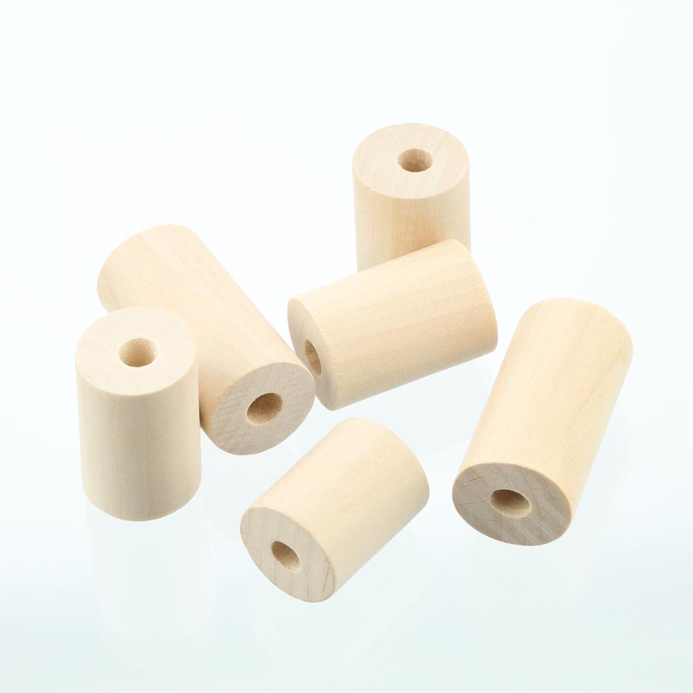 15 шт. 25 мм 30 мм 40 мм Большие бусины в форме цилиндра из натурального дерева ручной работы с большим отверстием для DIY поделок, деревообработки, аксессуары для изготовления ювелирных изделий
