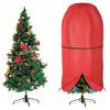Upright Christmas Tree Cover Tear Resistant Xmas Tree Storage Cover with Drawstring Zippered Dustproof Storage Bag