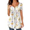 Женские туники, топы, нарядные, повседневные, летние, с принтом, рубашки с коротким рукавом, свободный крой, плиссированный топ в стиле бохо