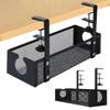 Heavy Duty Adjustable Under Table Cable Management Rack for Home Office Durable Wire Organizer Tray