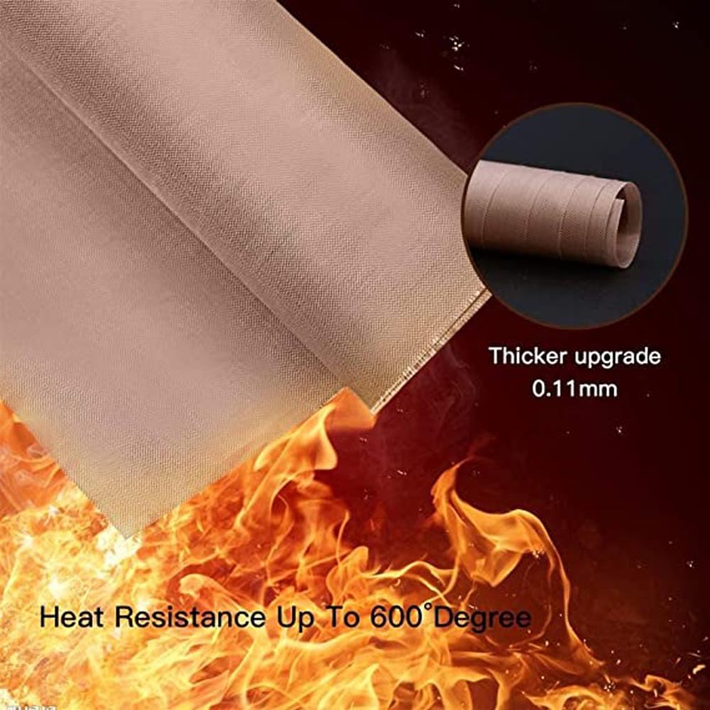 3Pcs PTFE Tefloon Shee with Heat Tape for Heat Press Transfer Non Stick Heat Press Transfer Paper Heat Resistant Craft Mat