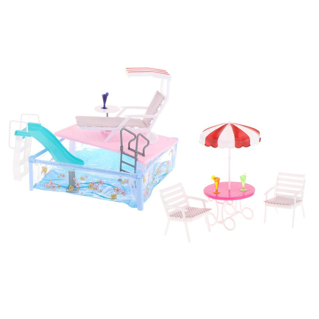 Игровой набор для кукол 'Бассейн' Glam Kids Подарки Реквизит для фото Аксессуары для плавания для 30 см