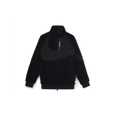 Двусторонняя флисовая куртка с воротником-стойкой и молнией Мужская куртка черная FB1910-010