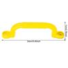 A Pair of Plastic Kids Children Playground Safety Non Slip Handle Swing Toy Accessories(Yellow)