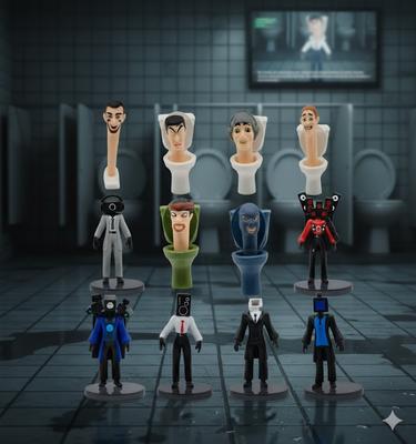 Фигурки Скибиди Туалет Skibidi Toilets набор фигурок детские игрушки 12 шт 5-9.3 см