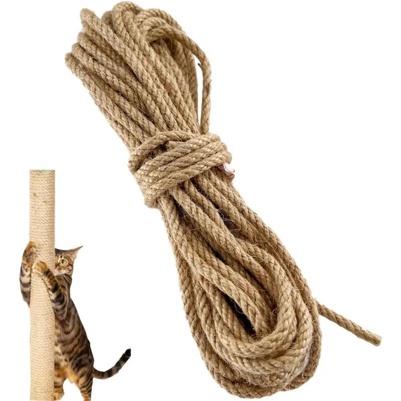 Когтеточка для кошки Сизалевая веревка DIY Когтеточка для кошки из сизаля Веревка для кошачьих когтеточек Защитная мебель для дерева Когтеточка для кошачьих когтеточек