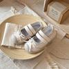 Girls' bow-knot princess shoes, new spring/summer collection, soft-soled flats, fashionable mesh and breathable leather shoes for children, available