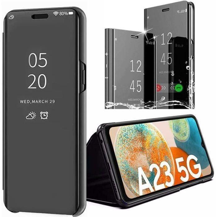 Coque de protection - BOOLING - pour Samsung Galaxy A23 4G/5G - Effet Miroir - Protection renforcée - Design Noir