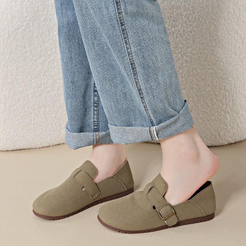 Модные женские туфли с круглым носком, повседневные женские туфли, универсальные осенние мягкие туфли на плоской подошве, мокасины в стиле ретро, удобные туфли для женщин
