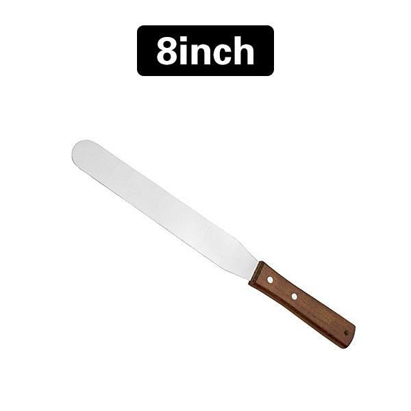 4/6/8/10/12-дюймовая нержавеющая стальная лопатка для глазури для торта, шпатель для глазури с деревянной ручкой, нож-лопатка для масла и торта