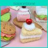 Милый Торт Вишня Бургер Три Имени Хот-дог Плюшевая Игрушка Подвеска Для Декора Сумки