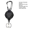 Retractable Keychain with Wire Rope Impact Resistance Tactical ID Badge Reel Heavy Duty Carabiner Key Chain