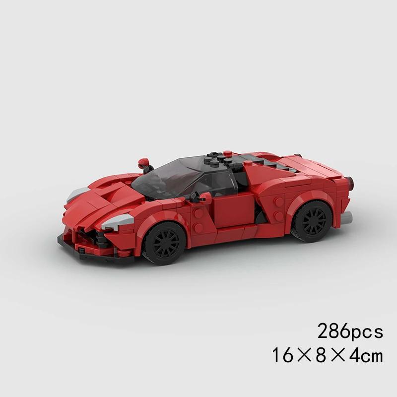 Скоростной кабриолет MOC Автомобиль Супергонка Техническое транспортное средство Модель Строительный блок Гоночный Раллийный Спортивный Кирпич Рождественский Подарок Игрушка Город