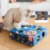 Cat Puzzle Box Intelligent Cat Scratcher Electric Cat Feather Toys Whack Mole Interactive Cat Toy Kitten Toys For Indoor Cats