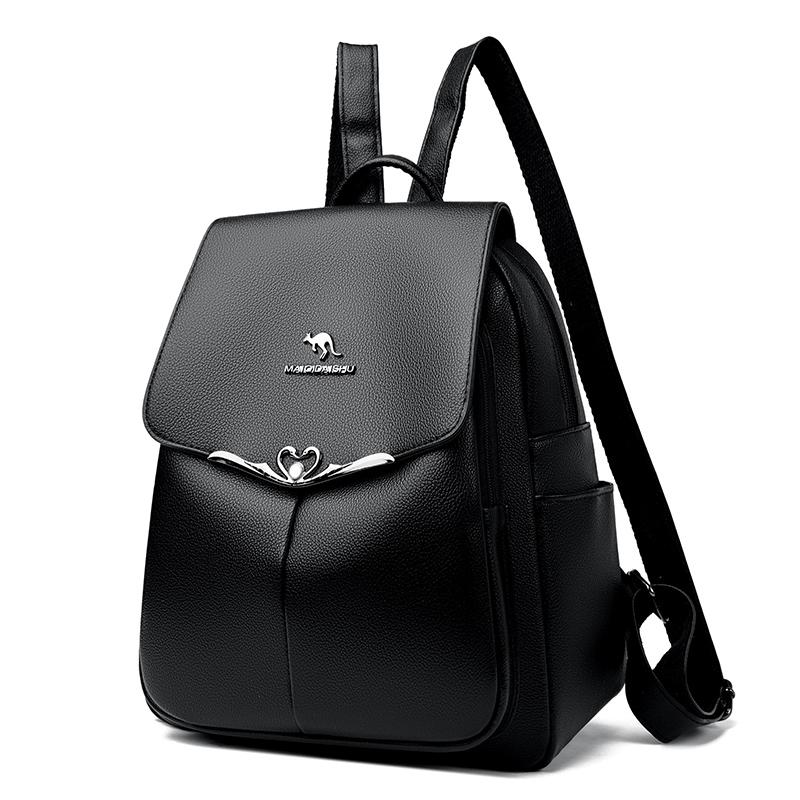 Женский дорожный рюкзак из кожи с жемчугом, школьный рюкзак