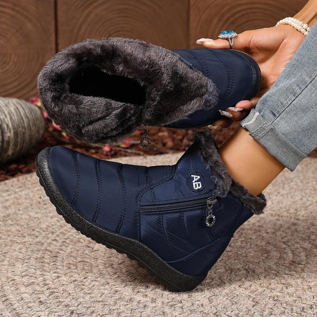 Fashion Women's Boots 2025 New Winter Boots Fur Winter Shoes For Women Ankle Boots Snow Super Warm Low Heels Botas Mujer Winter Footwear