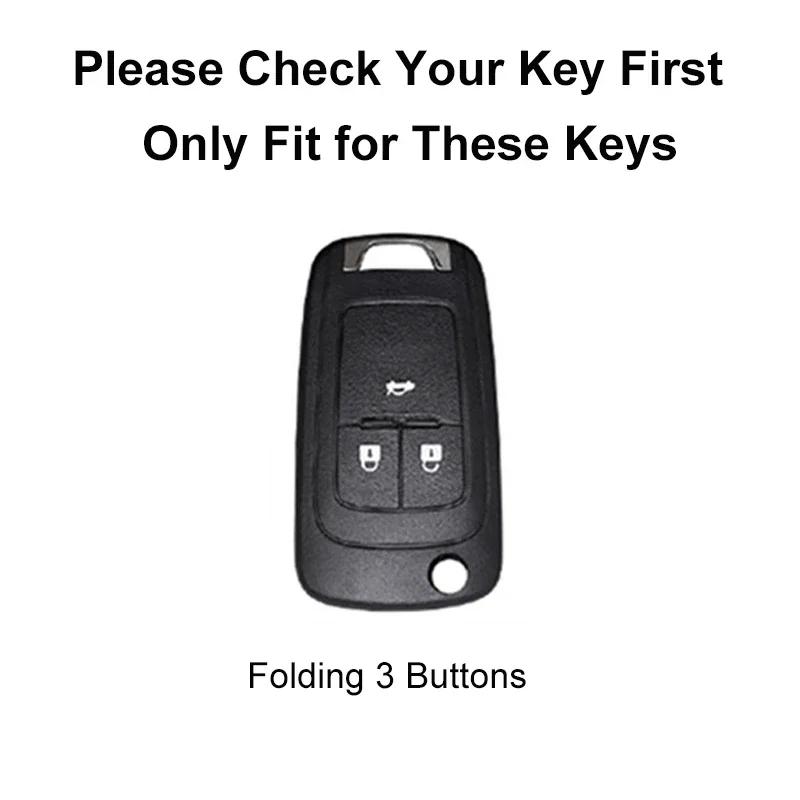 Кожаный складной чехол для автомобильного ключа для Chevrolet Cruze Aveo Trax Sail Malibu Captiva Opel Vauxhall Astra J Corsa Insignia Mokka