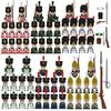 Войны Наполеона Военные Фигурки Армия Солдаты Вооружение Костюм Мелкие Части Строительные Блоки Детские DIY Игрушки Подарки Мальчикам