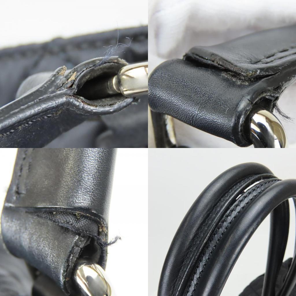 Used CHANEL Tote Bag Paris New York Matrasse COCO Mark Nylon/leather black 10s