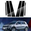Подходит для Volkswagen T-Cross/Tacqua 2019-2023 8 шт./комплект Накладки на стойки окон и дверей Автомобильные наклейки Стайлинг