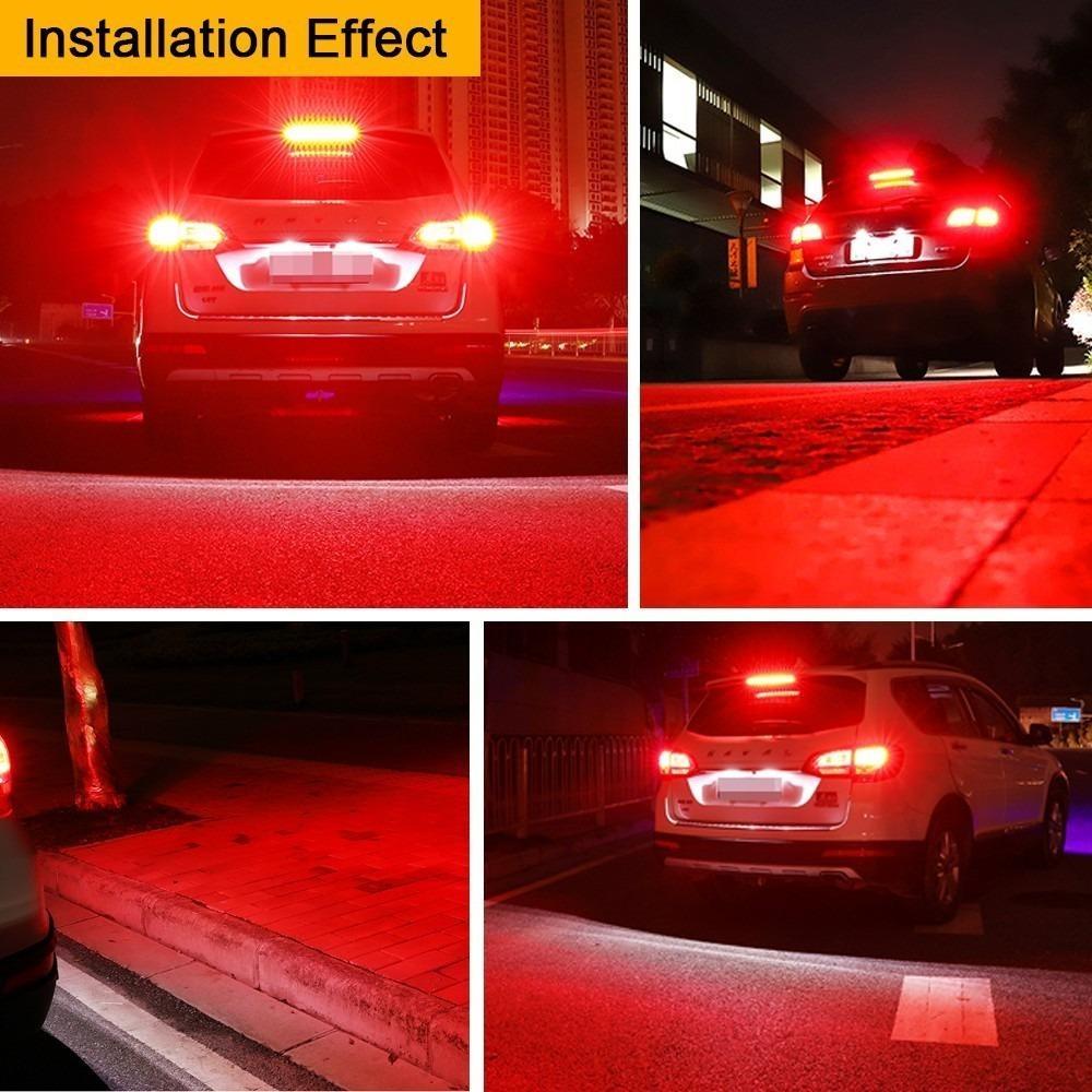 Super Bright 1156 P21W 1157 7440 7443 LED Brake Light Bulbs with Aluminum Body, 27 Pcs 3030 SMD for Car Tail Stop Lights