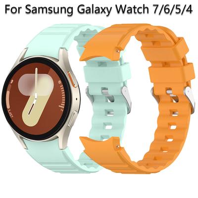 Силиконовый ремешок No Gaps для Samsung Galaxy Watch 7 6 5 4 40 мм 44 мм спортивный браслет для Galaxy Watch 6Classic 43/47 мм 5Pro 45 мм Band