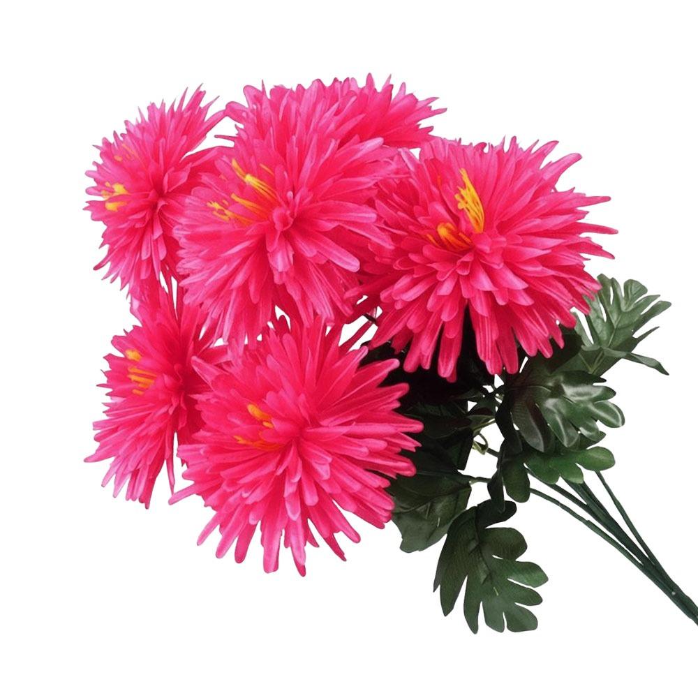 7Head Artificial Flower DIY Flower Silk Chrysanthemum Bouquet Worship Supplies Floral Arrangement Flowers Bouquet