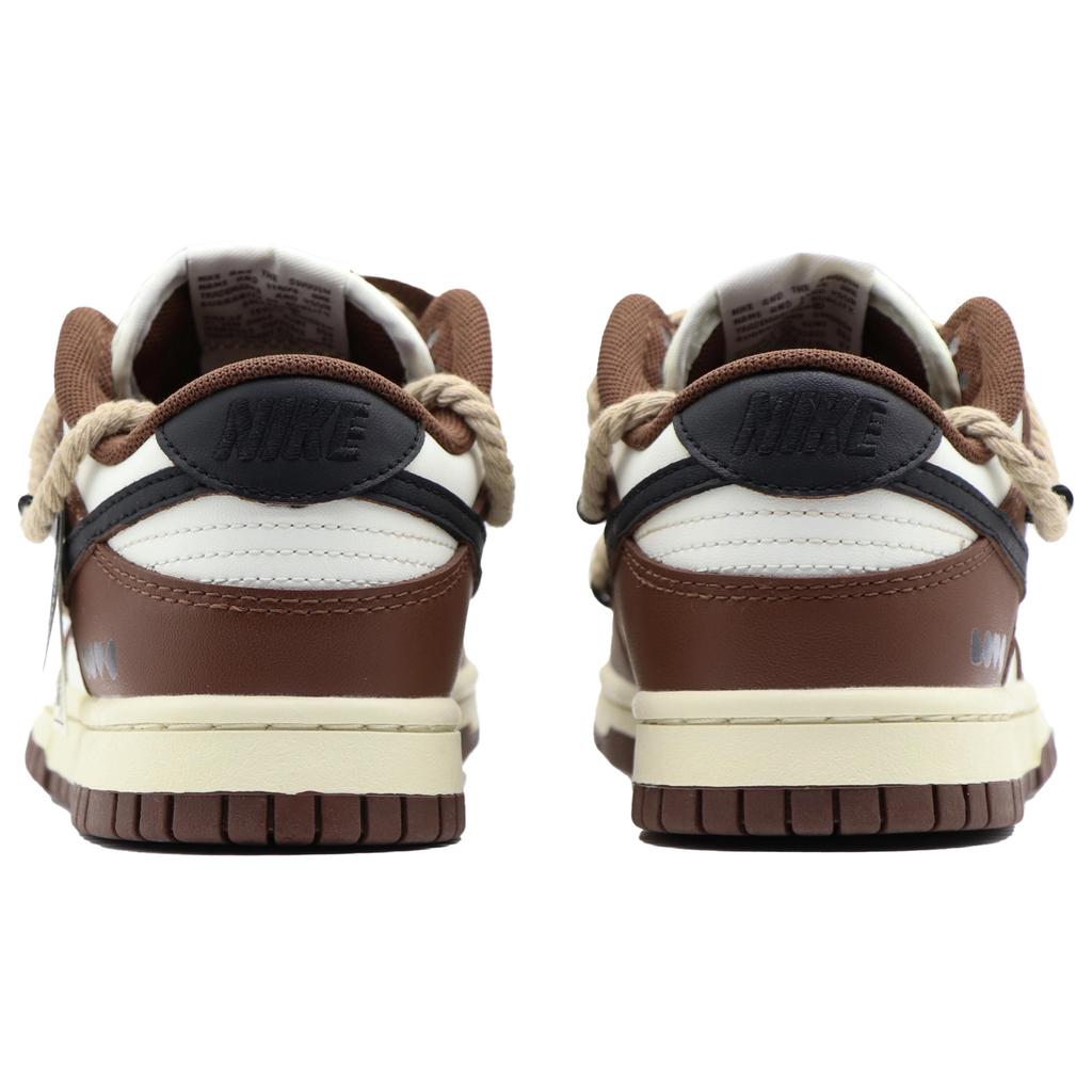 Nike Dunk Low Нескользящие Устойчивые к истиранию Низкие Кеды для скейтбординга Женские Белый Коричневый DD1503-124(Команда57-)