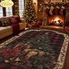 New Christmas Decorative Rugs Stain-Resistant Non-Slip Living Room Floor Mat Bedroom Holiday Home Decor