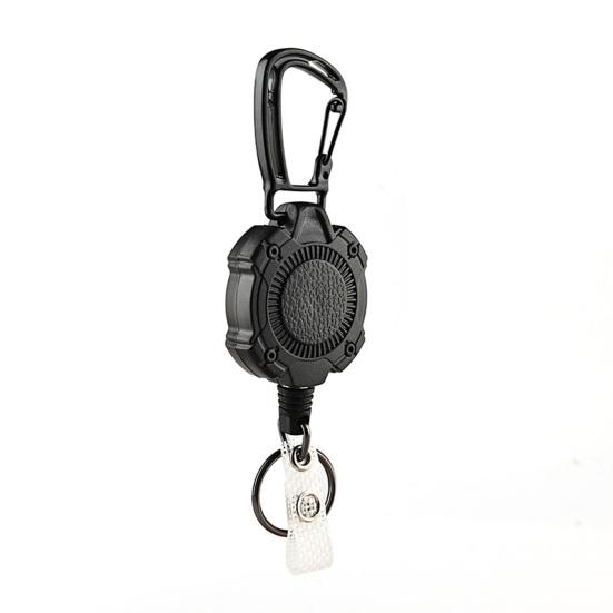 Keychain Ring Portable Stretchable Thickened Carabiner Telescopic Wire Rope Buckle Carabiner Mountaineering Use