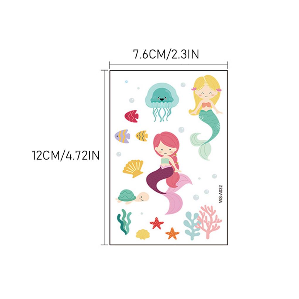 10 листов мультяшных татуировок-наклеек с принтом, наклейка для лыж для девочек, очаровательная временная наклейка, украшение для тела, набор для украшения