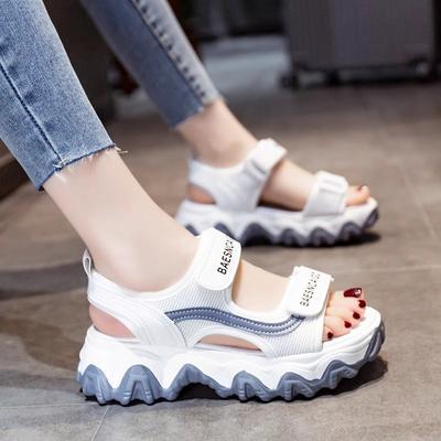Спортивные сандалии женские новые кексы на платформе повседневная пляжная обувь летние римские сандалии женские студенческие