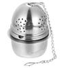 Uxcell 1 Piece Tea Infuser Filter, Loose Tea Steeper, Stainless Steel Tea Strainer with Chain and Drip Tray, Egg Tea Ball for Loose Leaf Tea, Silver