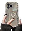 Зеркальный чехол 16 для Apple 17 Promax Жемчужное сердце для iPhone 14 Силиконовый Всесторонний Противоударный