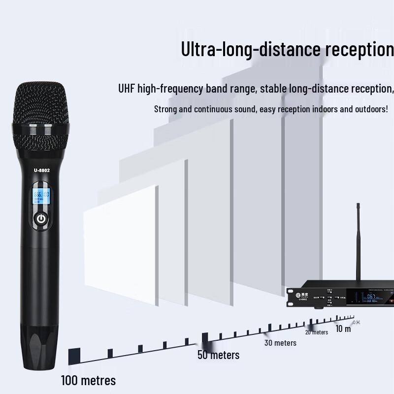 HuiDu U-8801 Профессиональная двойная беспроводная микрофонная система
