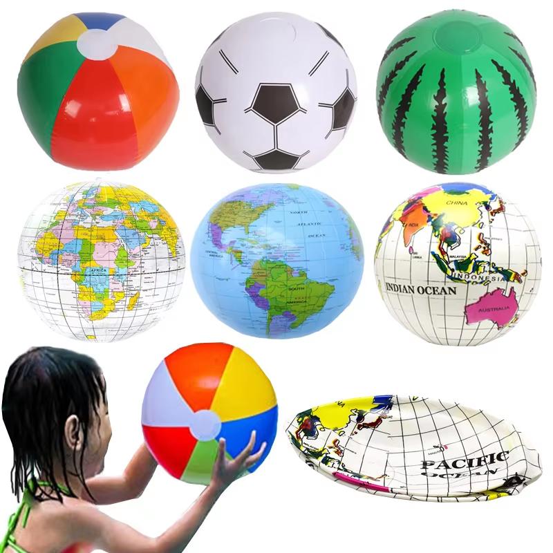 Rainbow Beach Balls Inflatable Swimming Pool Toys for Summer Water Games Kids Birthday Party Supplies Combo Beach Balls