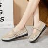 Женская обувь повседневная обувь с мелким горлом, одна педаль, летняя обувь для мам, новые дышащие, не стесняющие ноги женские одинарные туфли универсальные ленивые туфли