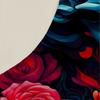 Комплект простыней на резинке с 3D-принтом Flora Flower Skull 100% полиэстер Чехлы для матраса Дышащий постельный комплект Декор для спальни 2 наволочки