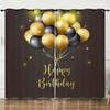 Happy Birthday Happy Birthday 3D Digital Printing Curtain Blackout Punching